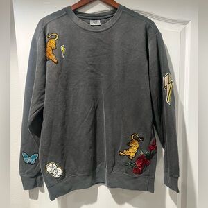 Comfort Colors Gray Crewneck with Embroidered Accents